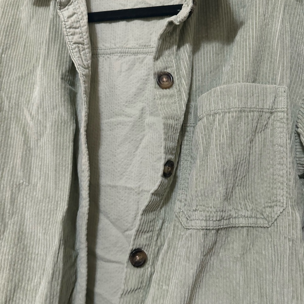 HOLLISTER CORDUROY LIGHT GREEN JACKET - Picture 3 of 5